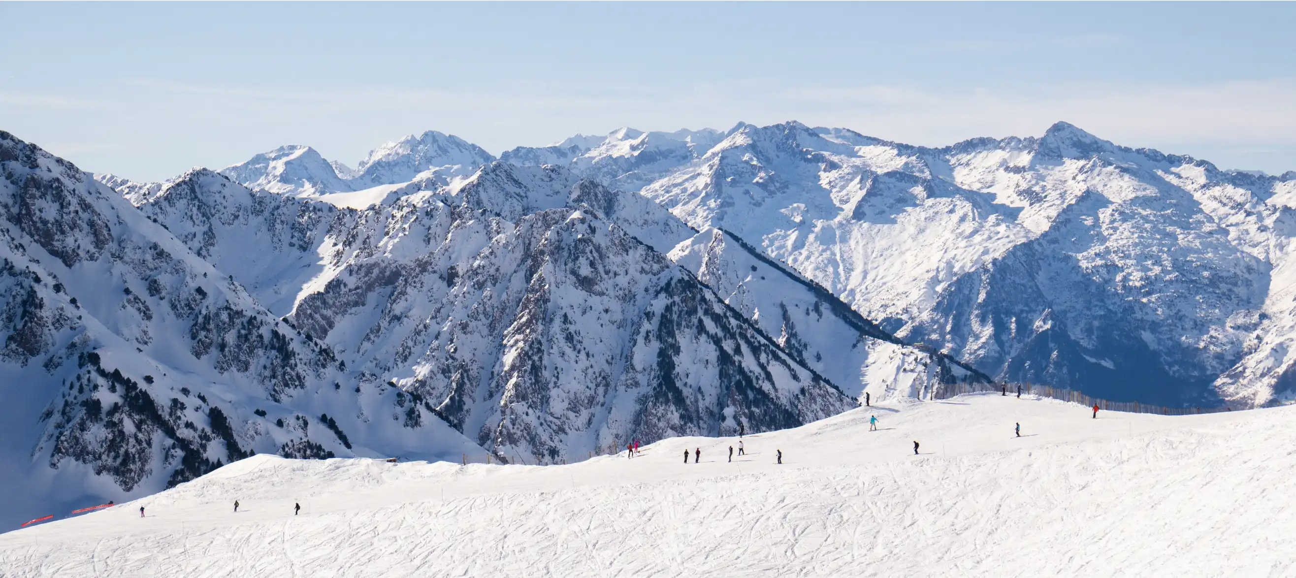 Snow-capped mountain of Grand Tourmalet, La Mongie slope